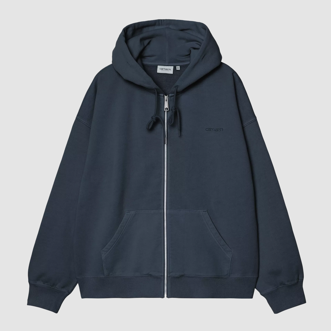 Hooded Benton Sweat Jacket Carbon Garment Dyed