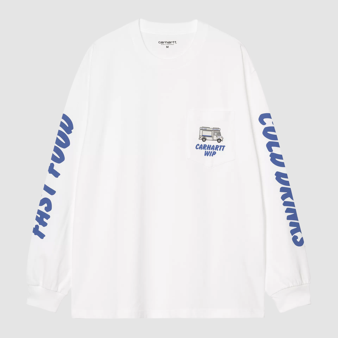 L/S Cold Drinks T-Shirt White