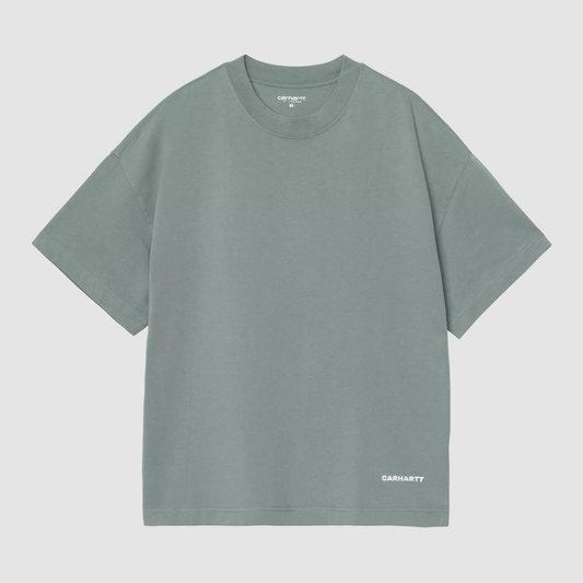 S/S Link Script T-Shirt Velvet Green / White