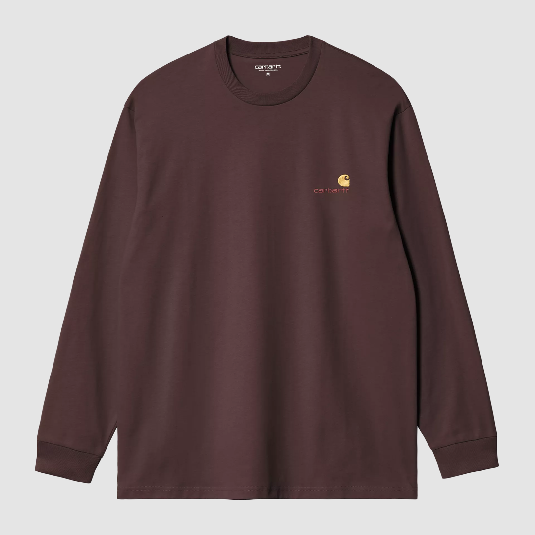 L/S American Script T-Shirt Palisander
