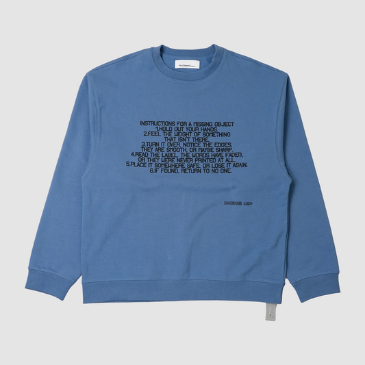 Crew Stencil Print Avio Blue