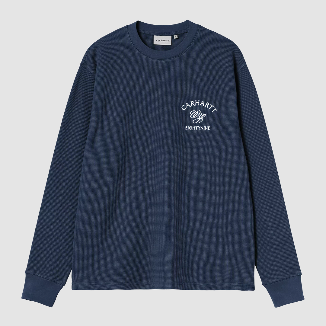 L/S Eightynine Waffle T-Shirt Jupiter / White