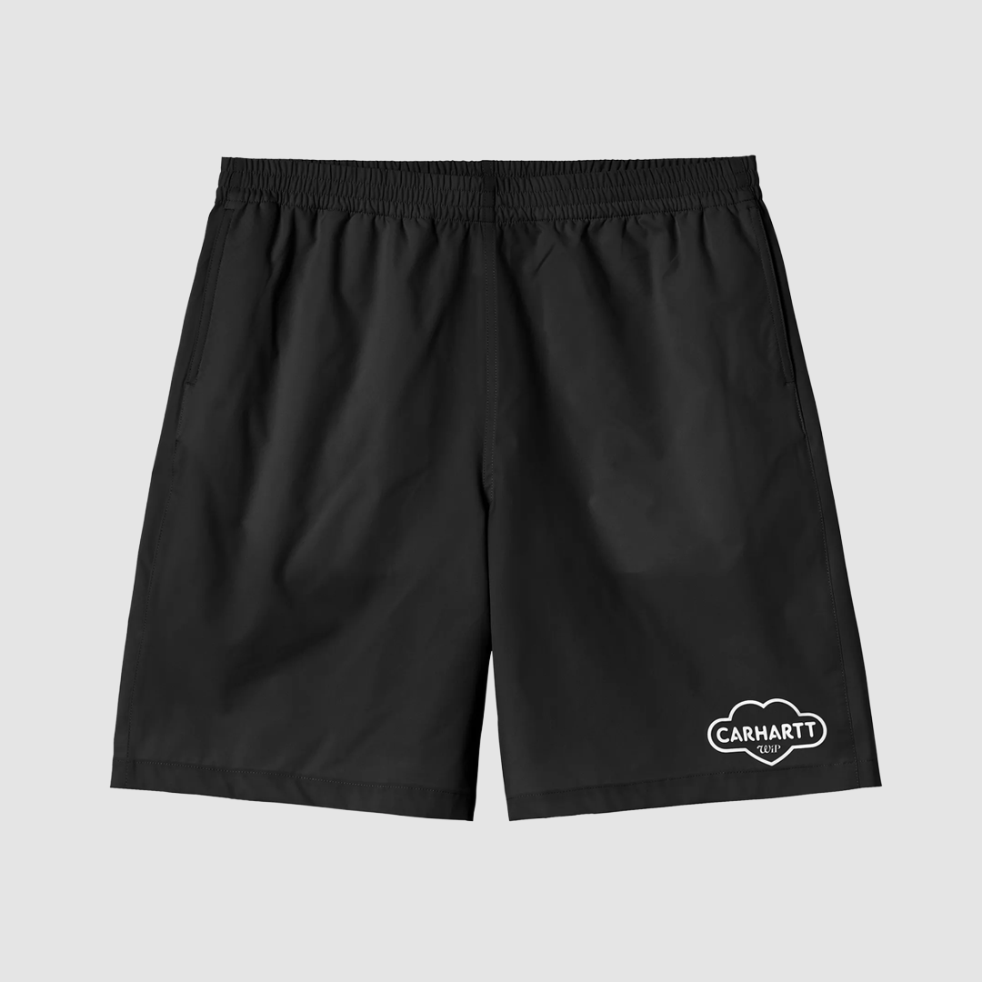 Cloud Heart Swim Trunks Black