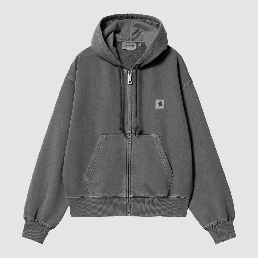 W' Hooded Nelson Jacket Black Garment Dyed