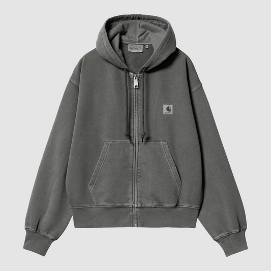 W' Hooded Nelson Jacket Black Garment Dyed