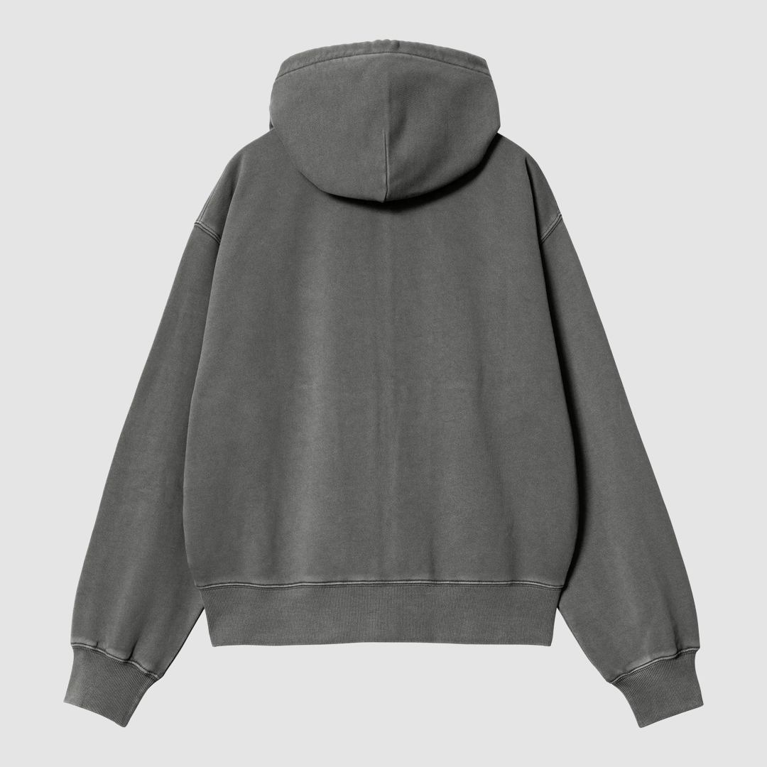 W' Hooded Nelson Jacket Black Garment Dyed