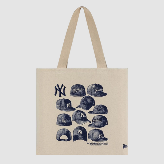 Cap Graphic Heavy Tote Bag New York Yankee Ivory
