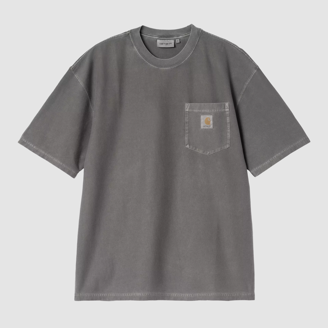 S/S Loose Pocket T-Shirt Black Garment Dyed