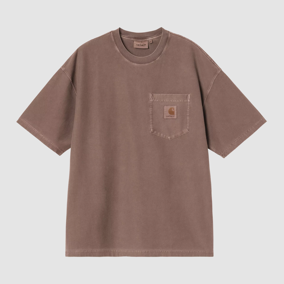 S/S Loose Pocket T-Shirt Tobacco Garment Dyed