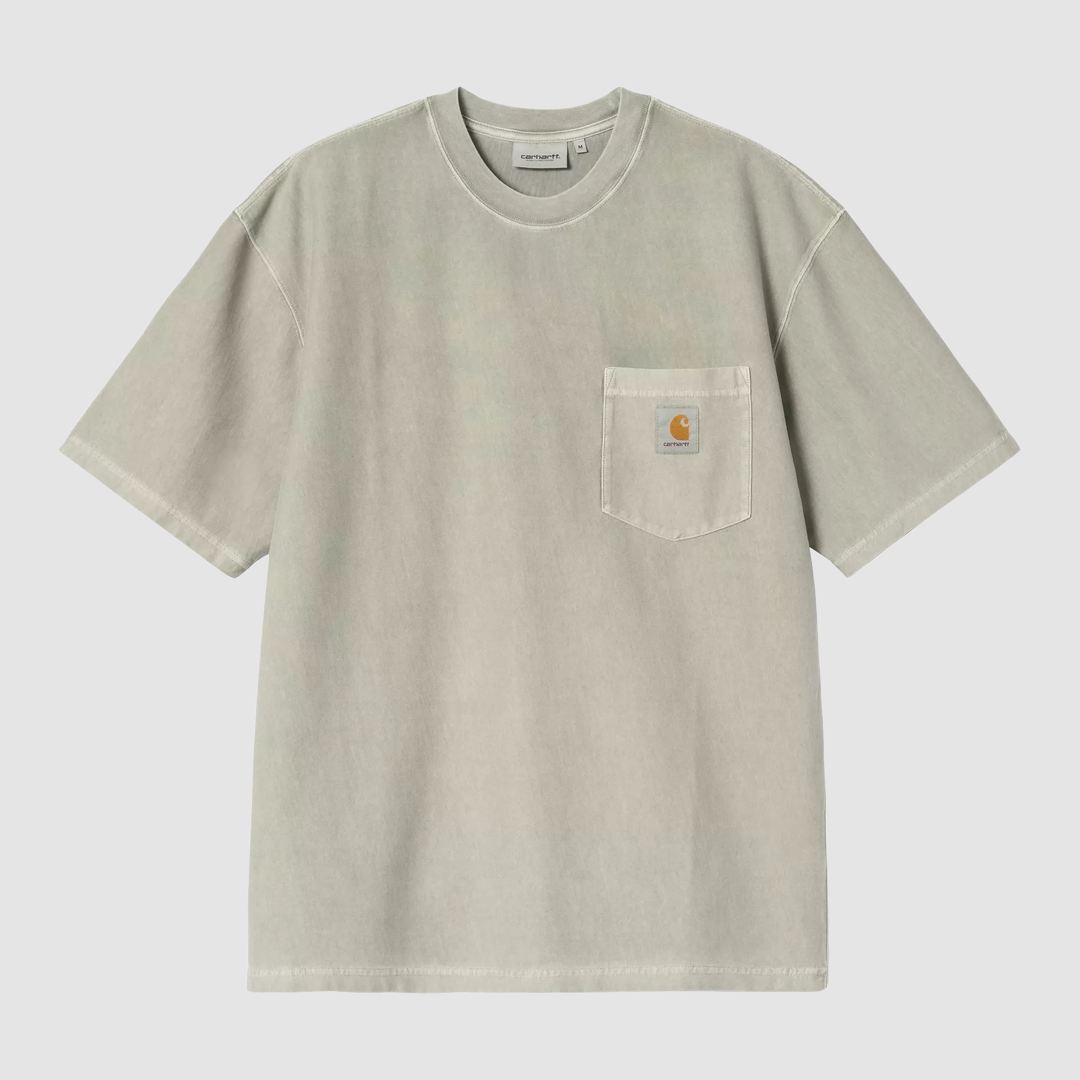 S/S Loose Pocket T-Shirt Shady Green Garment Dyed