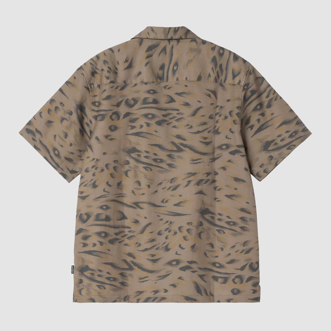 S/S Travon Shirt Duck Feather Print Cypress / Black
