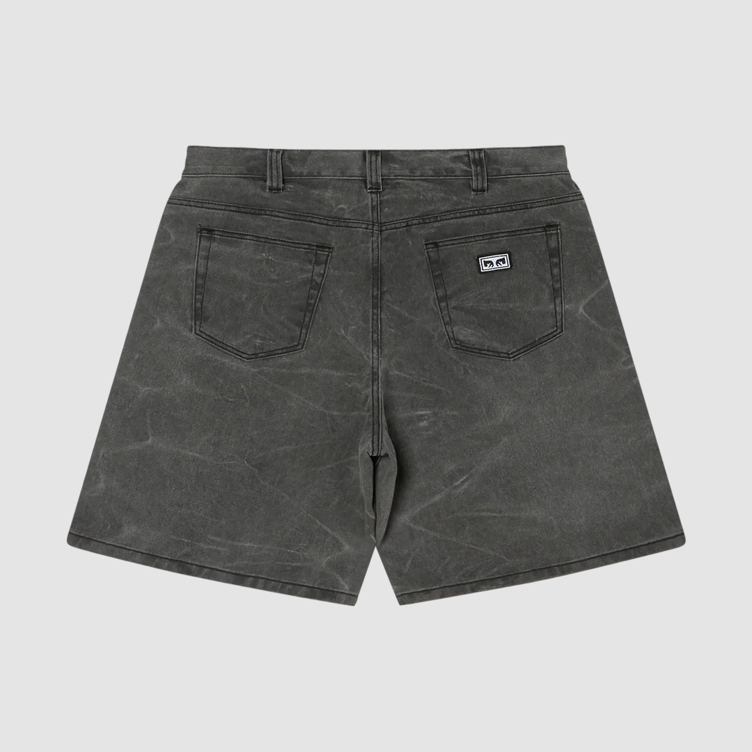 Bigwig Baggy Denim Short Black Wrinkle Wash