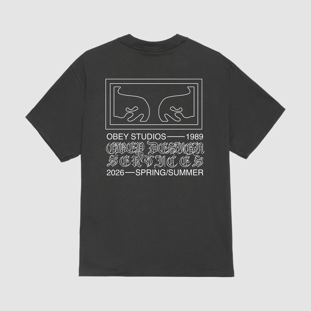 Obey Design Services T-Shirt Vintage Black