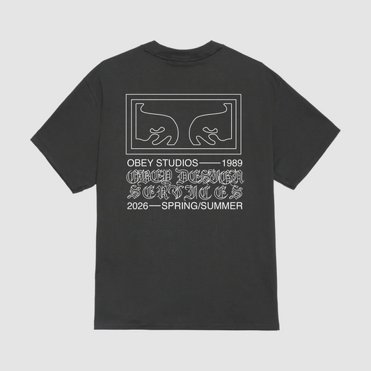 Obey Design Services T-Shirt Vintage Black