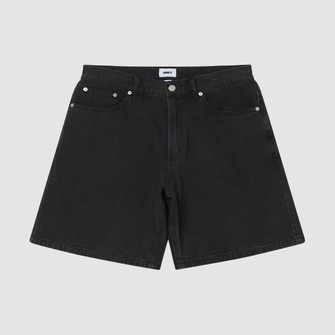 Emerson Denim Short Washed Black