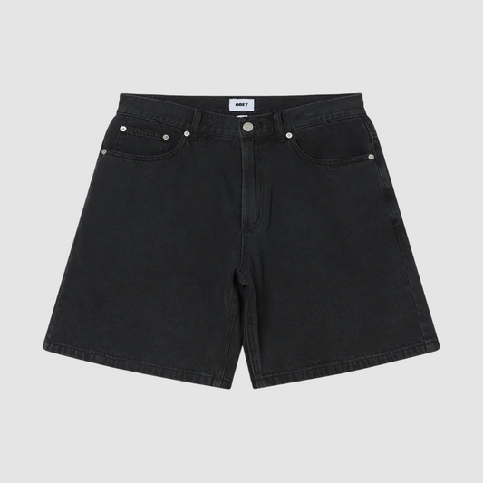 Emerson Denim Short Washed Black