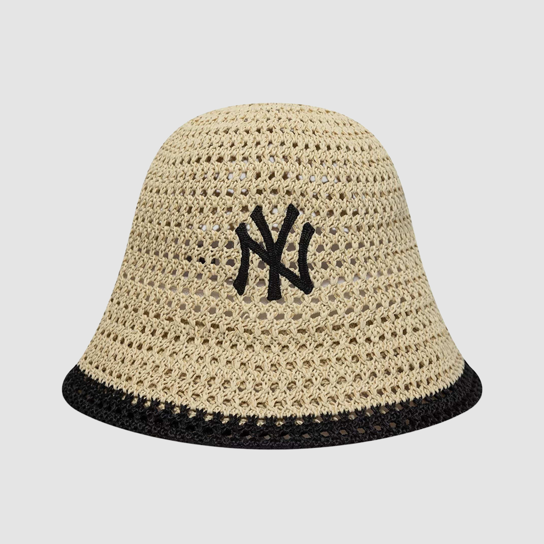 W Knitted Bucket NY Yankees Stone/Black