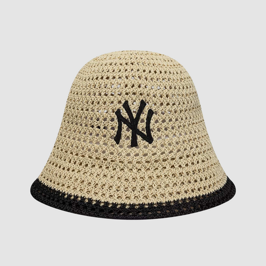 W Knitted Bucket NY Yankees Stone/Black