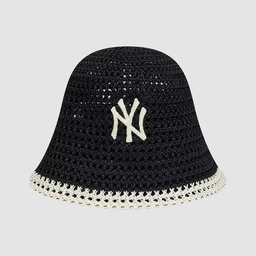 W Knitted Bucket NY Yankees Black/White