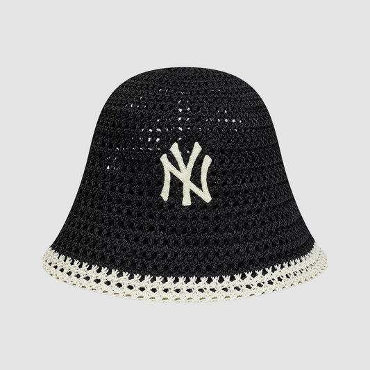 W Knitted Bucket NY Yankees Black/White