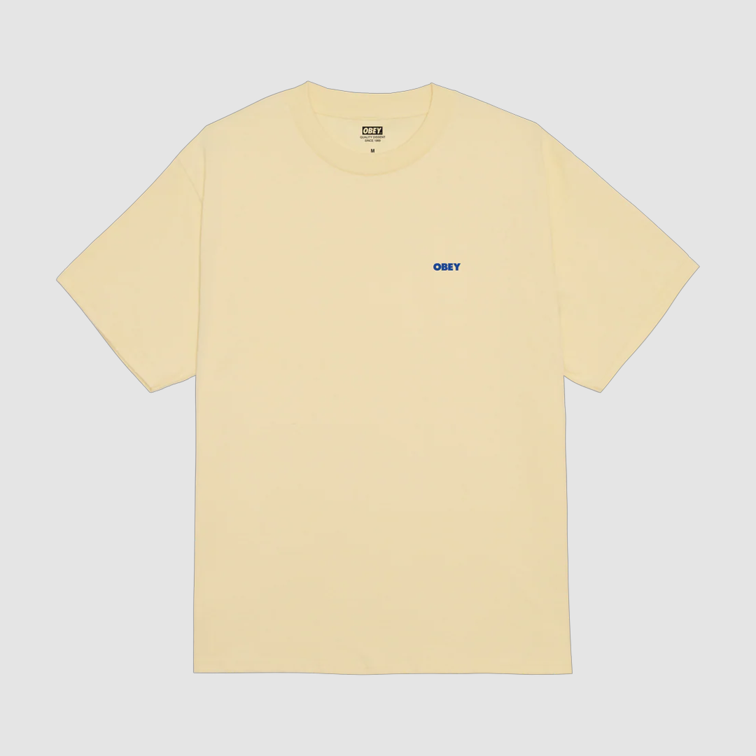 Obey Helping Hand T-Shirt Pale Yellow