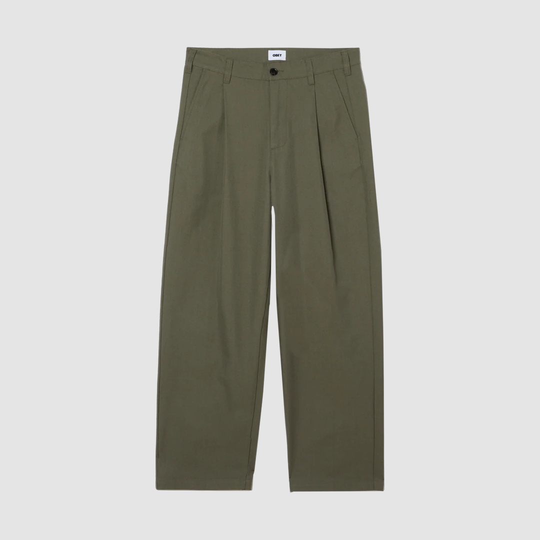 Dean Pleated Pant Tea Leaf