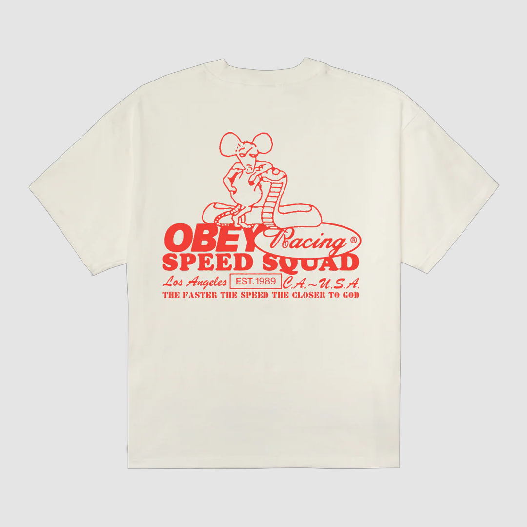 Obey Speed Squad T-Shirt Vintage White