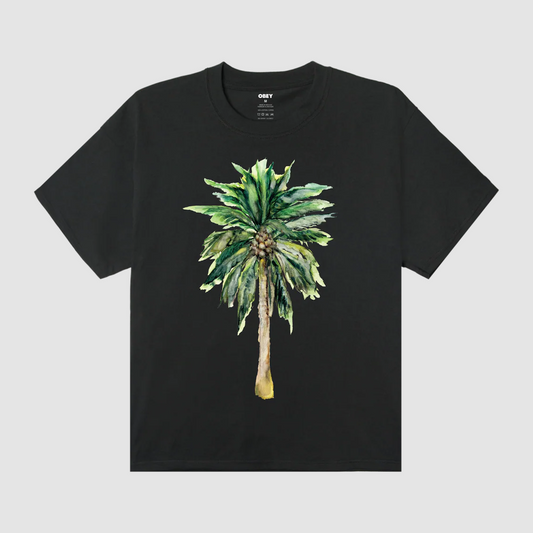 Obey Palm T-Shirt Vintage Black