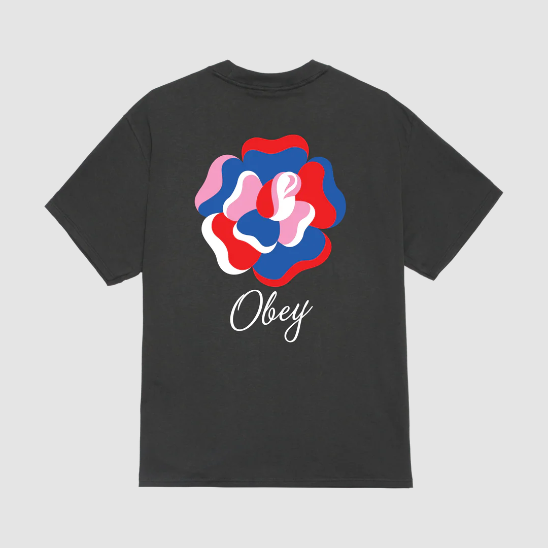 Obey Paper Rose T-Shirt Vintage Black