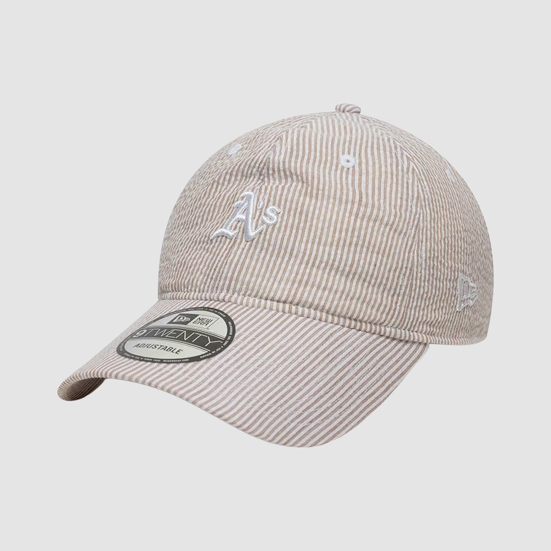 9TWENTY Seersucker Oakland Athletics MLB Stone White