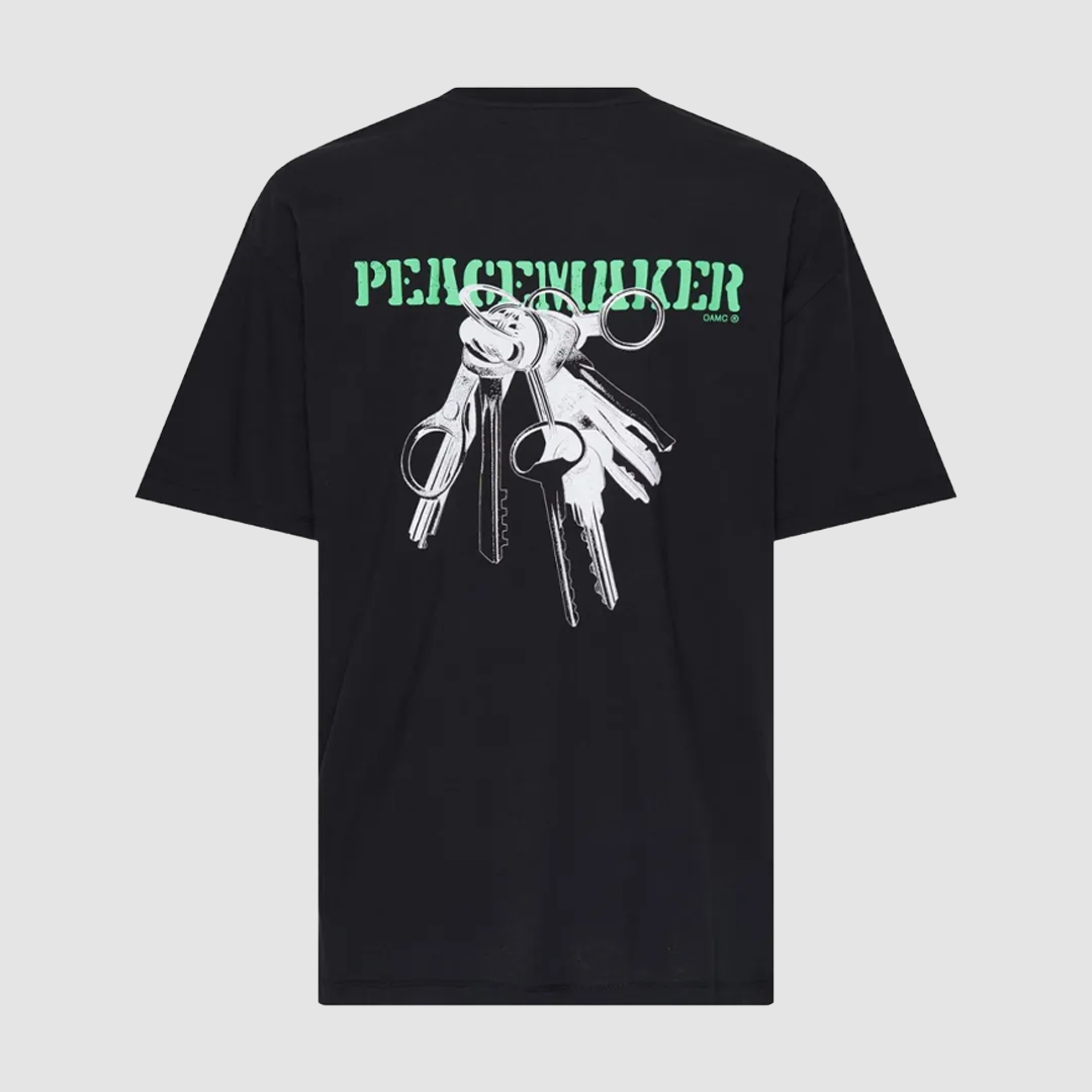 Oversize T-Shirt Keys Print Black