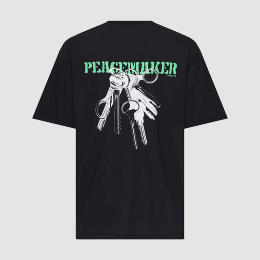 Oversize T-Shirt Keys Print Black