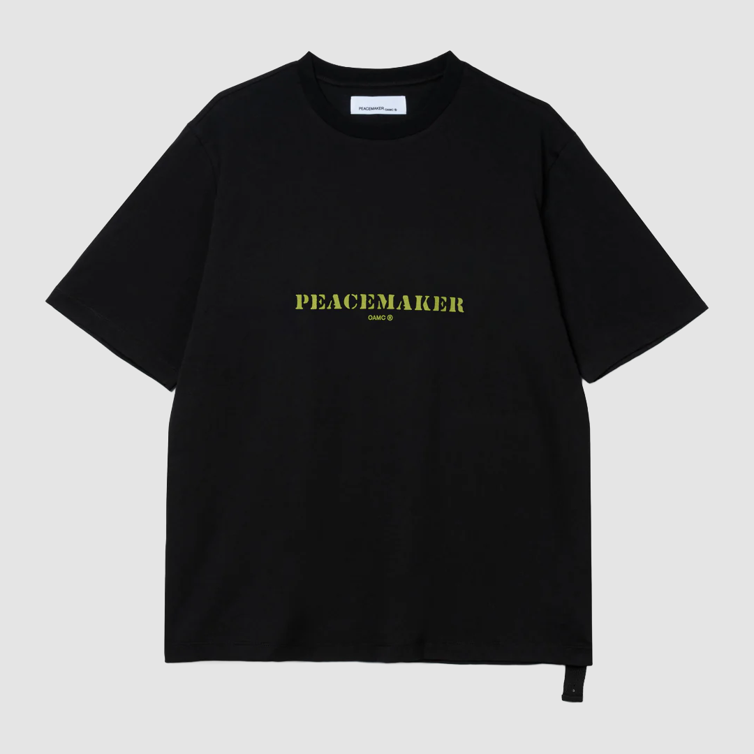 Oversize T-Shirt Stencil Print Black