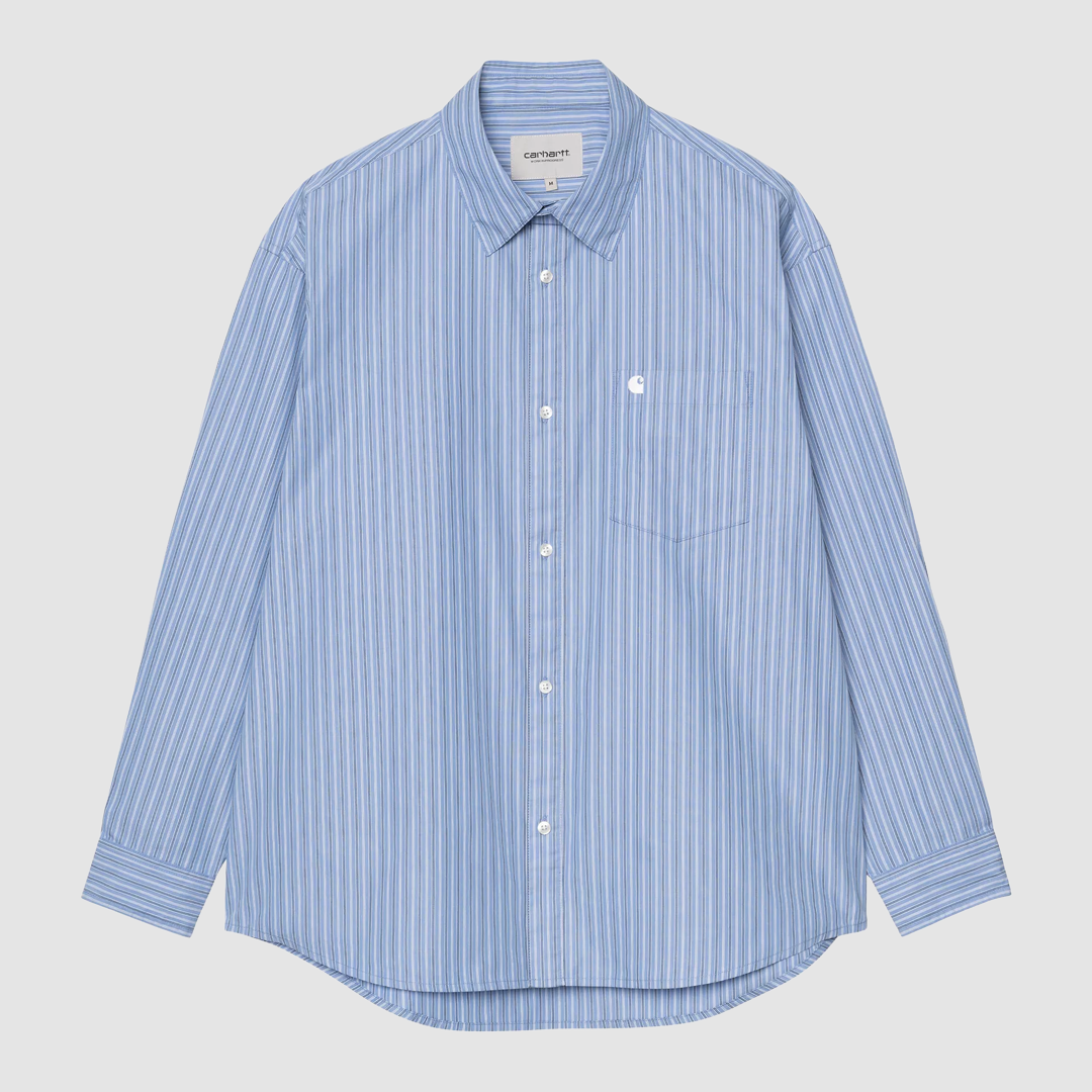 L/S Keene Shirt Stripe Curacao
