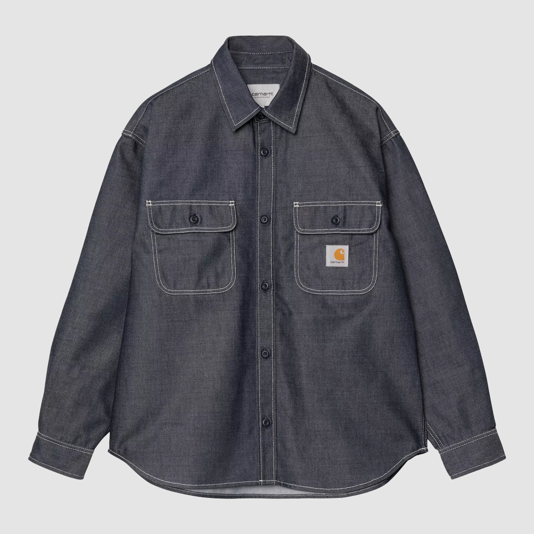Tigan Shirt Jacket Blue Rigid