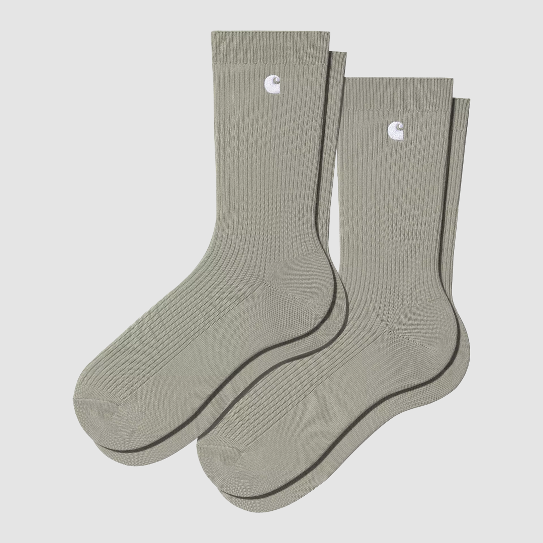 Madison Pack Socks Shady Green / White