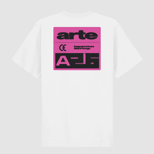 Pink Serial T-Shirt White