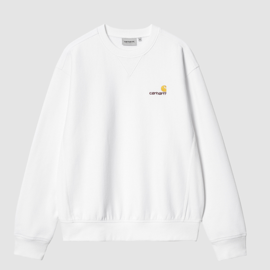 American Script Sweat White