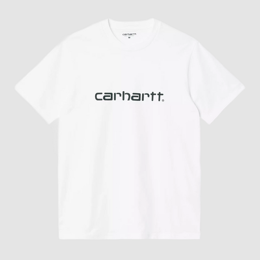 S/S Script T-Shirt White / Black FW25