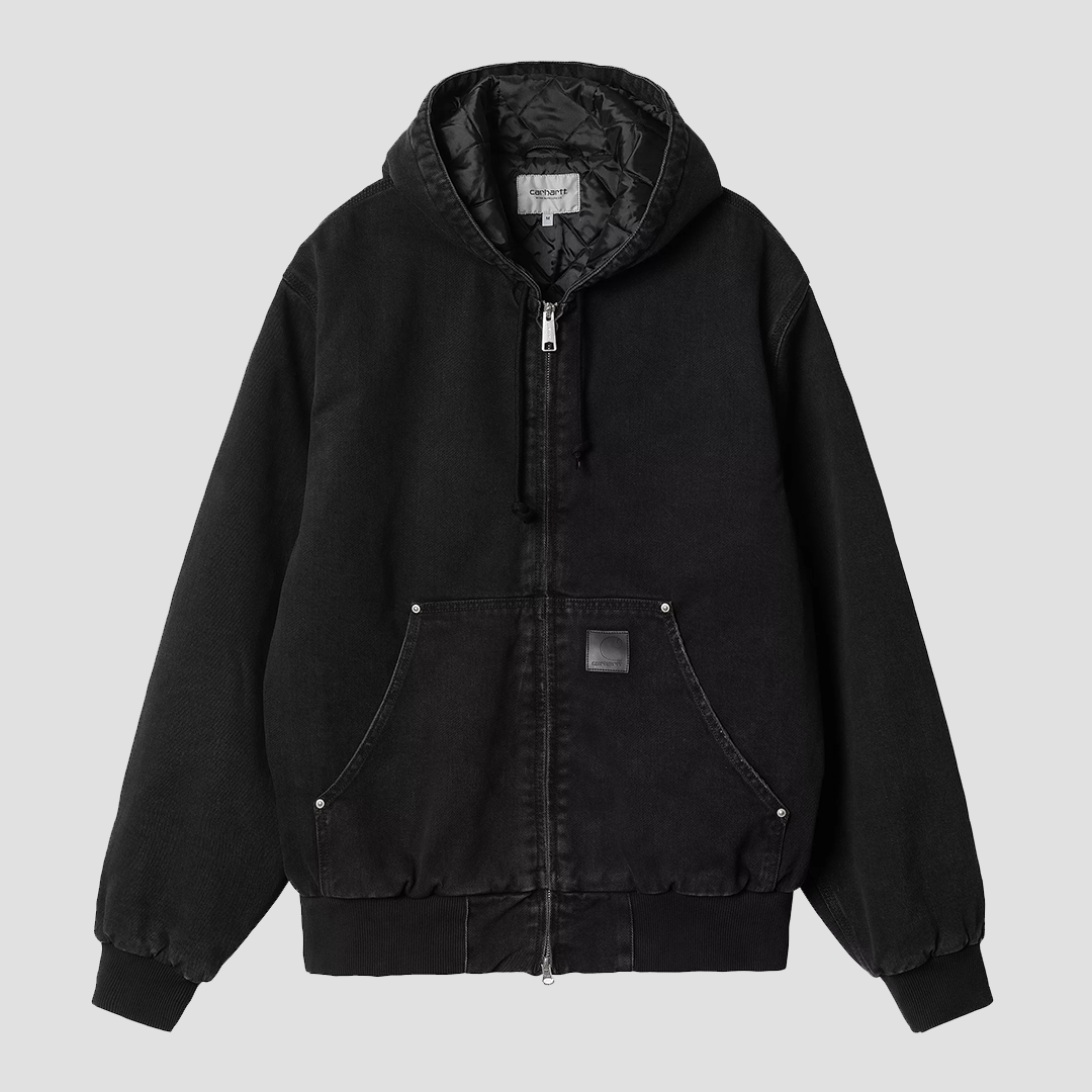 OG Active Rivet Jacket Black Stone Washed