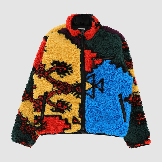 Moroccan Rug Sherpa Jacket Bright Multi