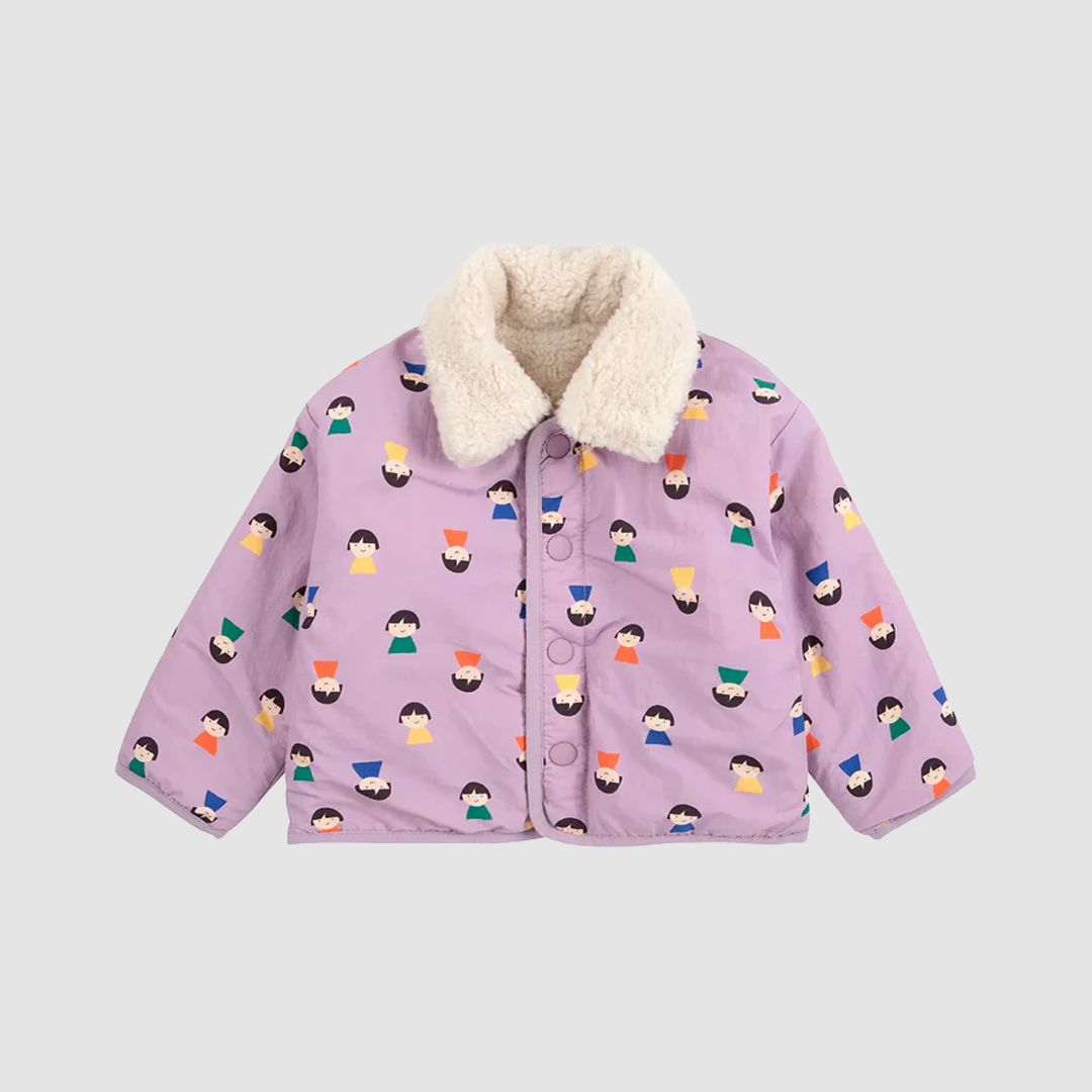 Games Pawns All Over Reversible Sheepskin Jacket