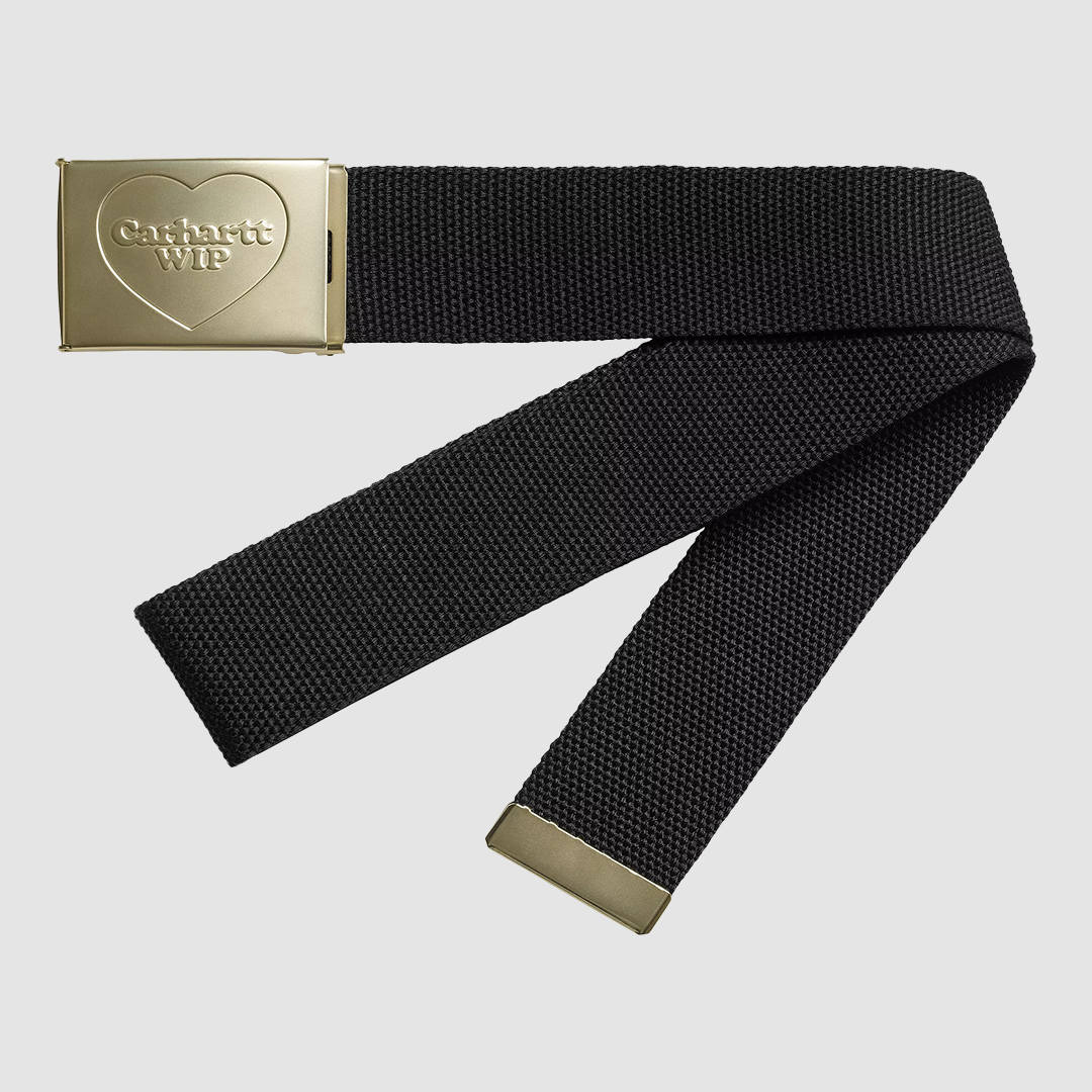 Heart Clip Belt Black / Gold