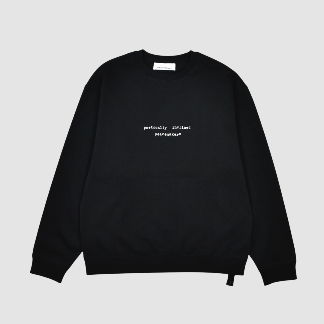 Loose Fit Crew Landart Print Black