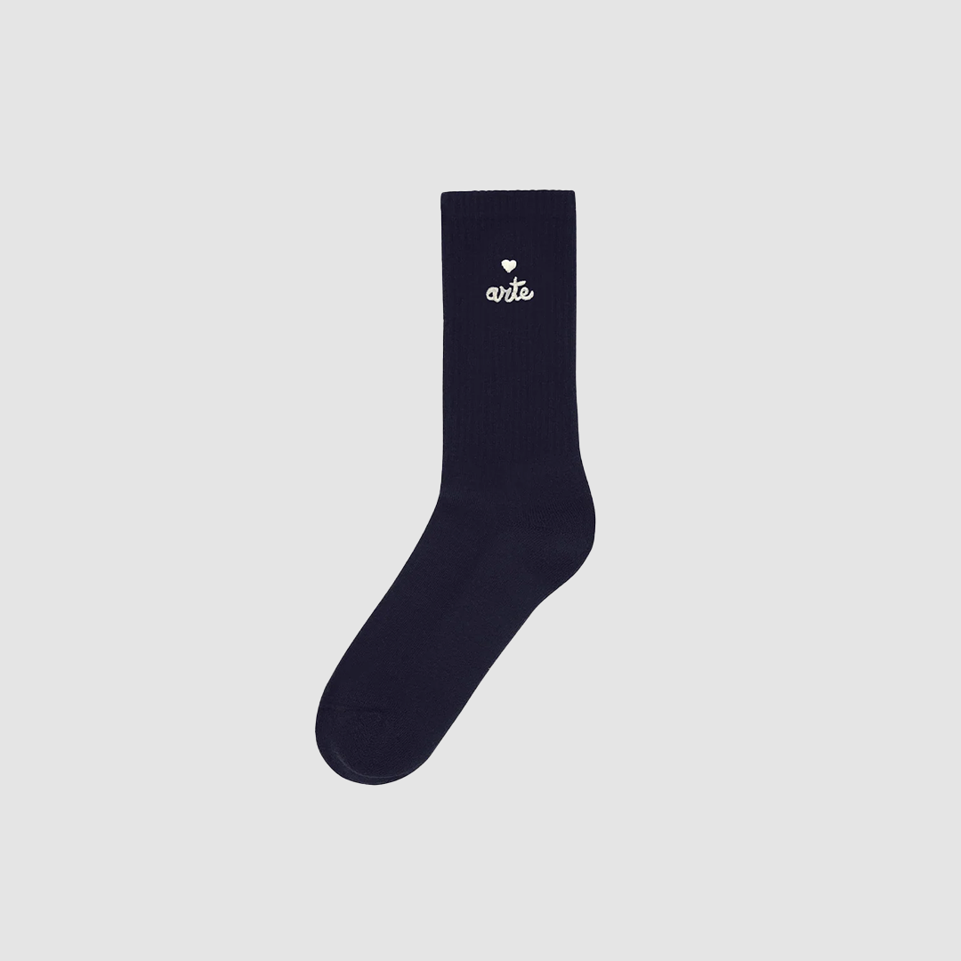 Heart Logo Socks Navy