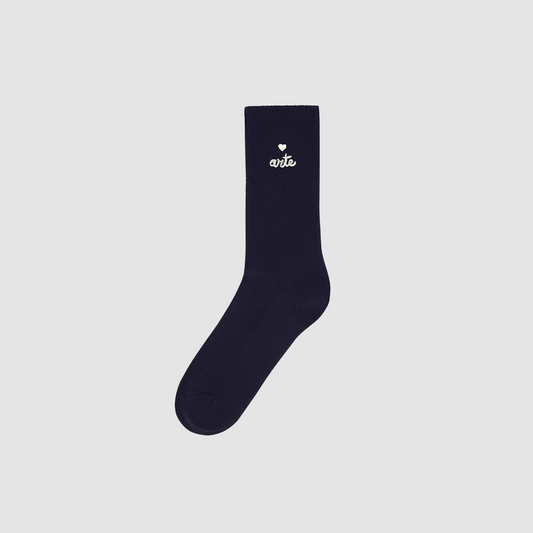 Heart Logo Socks Navy