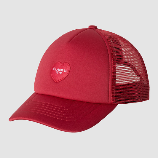 Heart Patch Trucker Cap Scarlet