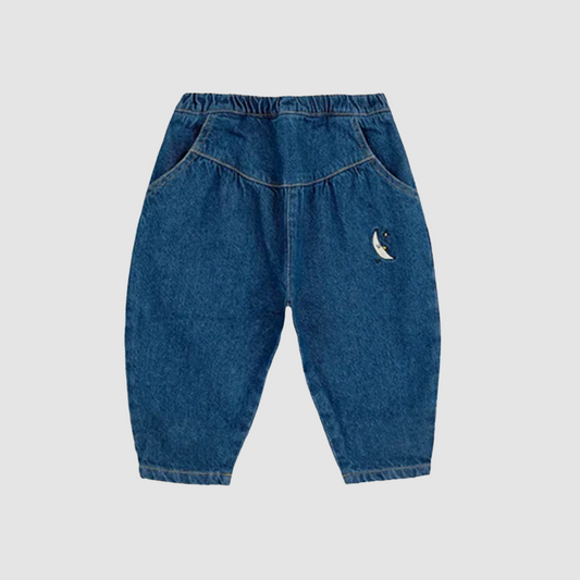 Baby Beneath The Moon Denim Baggy Pants