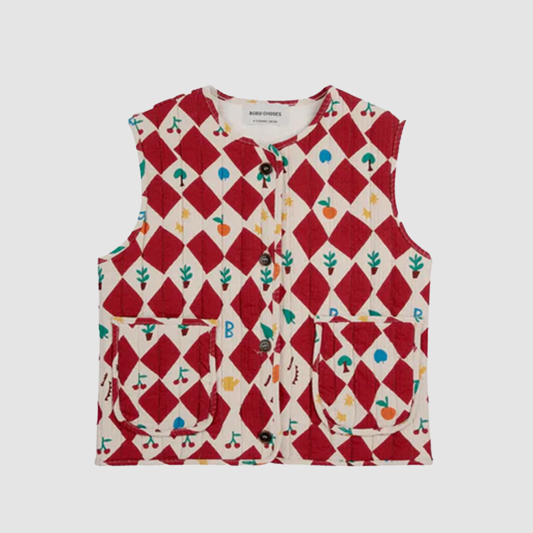 Harlequin All Over Quilted Vest