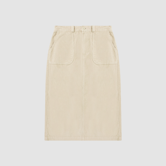 Corduroy Fatigue Skirt Cream